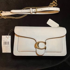 COACH  Polished Pebble Tabby Chain Clutch Bag